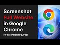 How to Take Full Webpage Screenshot in Chrome (No Extension Needed!)