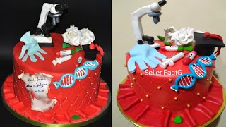 Laboratory Themed Cake | Laboratory Medical Technologist Cake | Medical Laboratory Scientist  Cake