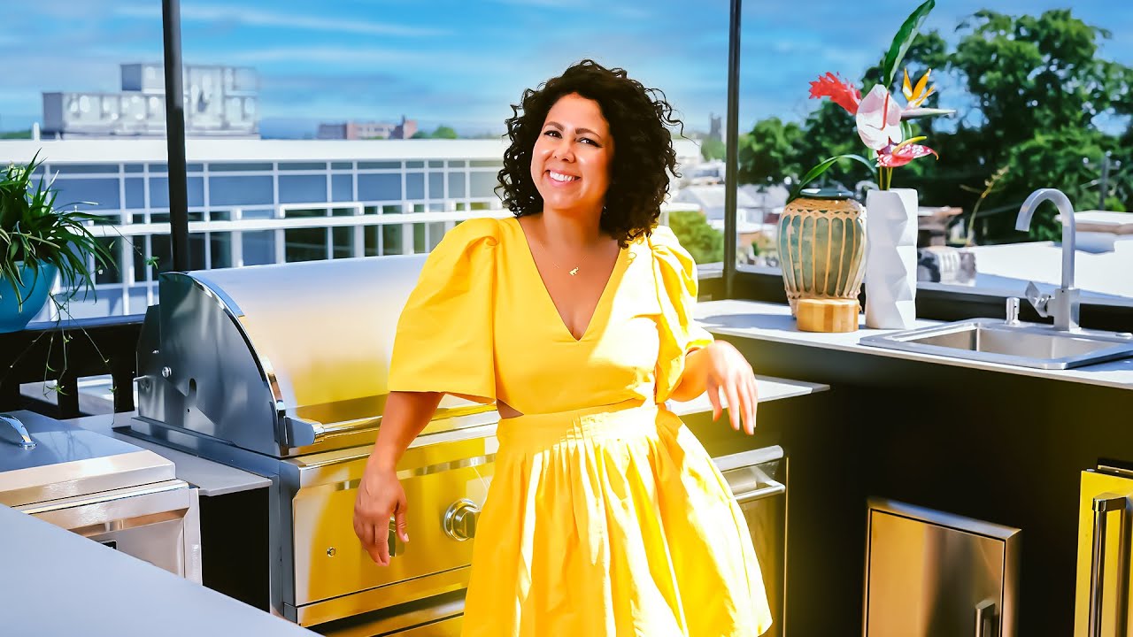 Assembling Evette Rios' Rooftop Outdoor Kitchen in a SINGLE DAY!