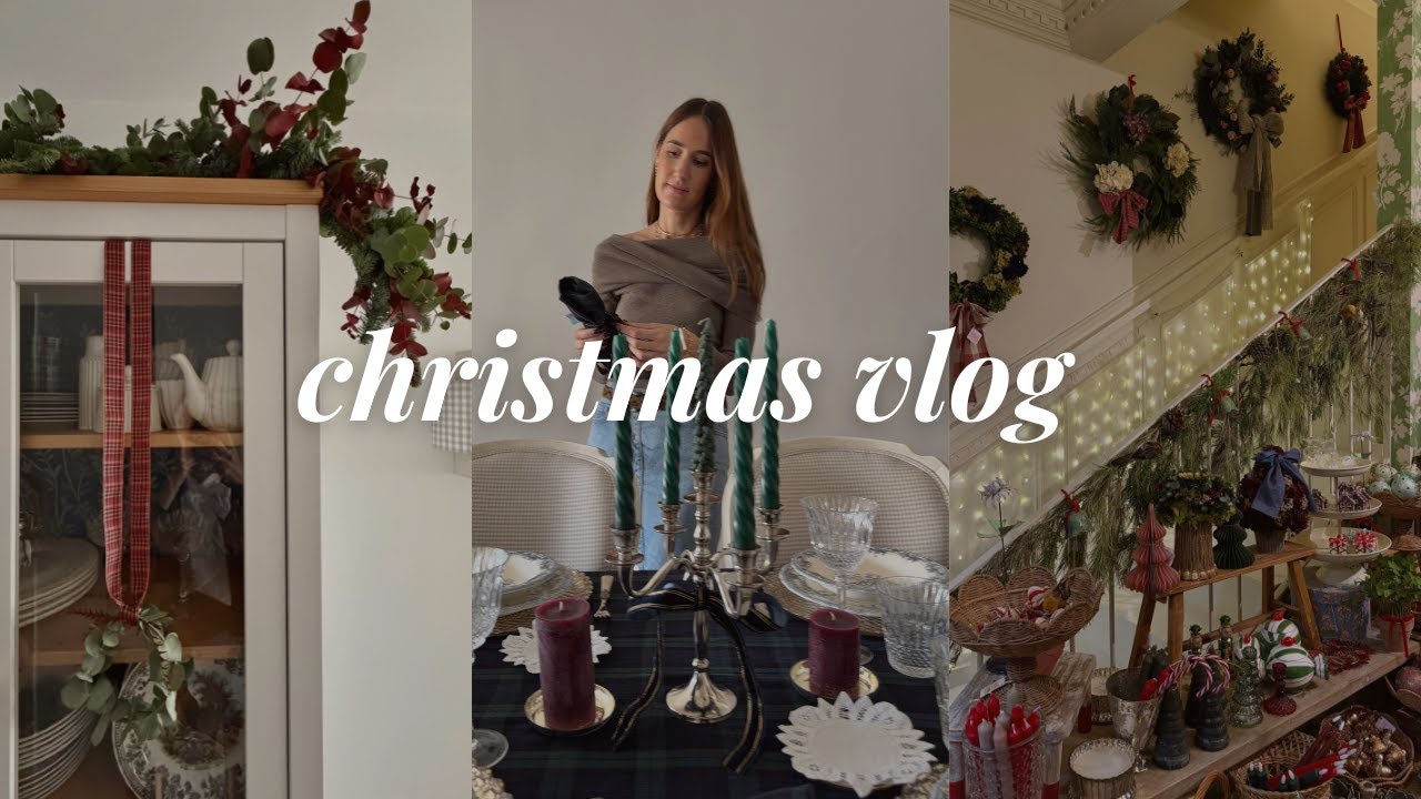 Decorando mi vitrina de Navidad, idea de mesa para Nochebuena, compras navideñas y mucho trabajo