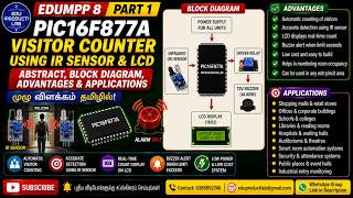 EDUMPP 8 Part 1 PIC16F877A Visitor Counter Using IR Sensor & LCD Abstract, Block Diagram, Advantage