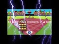 how many homers in a row day 1