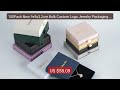 100Pack New 9x9x3.2cm Bulk Custom Logo Jewelry Packaging Boxes... â€” Hot Deal 2026 | Limited Offer!