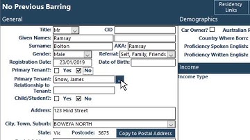 Clients: Client Households (AU version)