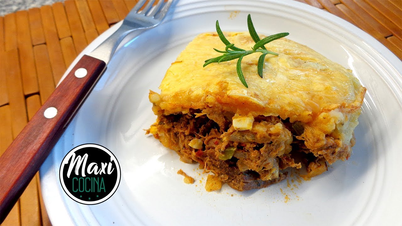 PASTEL DE CARNE (DESMECHADA) Receta Facil Maxi Cocina YouTube
