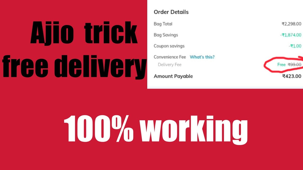 How to get  free delivery || ajio free shipping in telugu  | ajio free delivery trick |free delivery