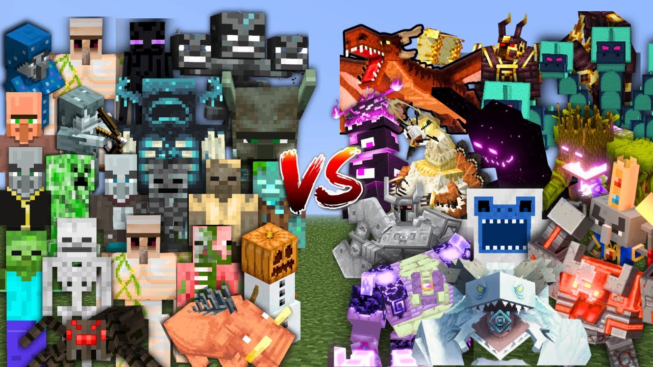 ALL MOBS vs BOSSES in Minecraft Mob Battle - YouTube
