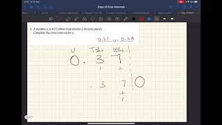 Error Intervals (truncation examples)