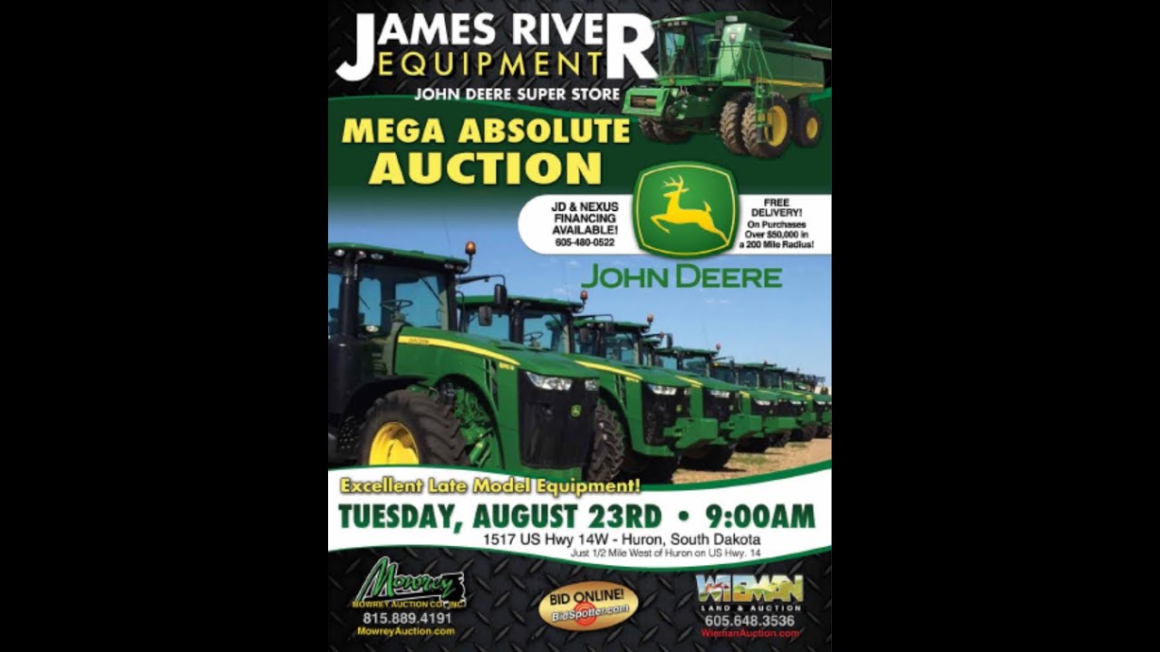 James River Equipment Auction in Huron, SD August 23, 2016 YouTube