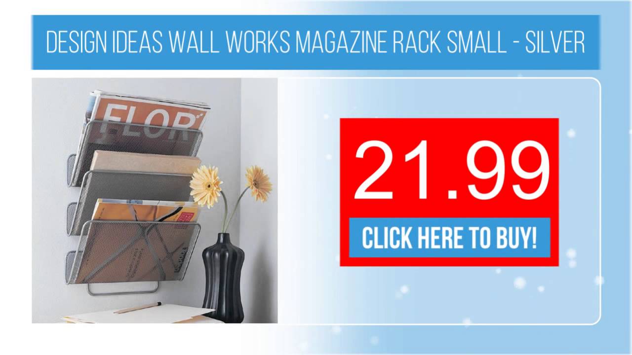 Design Ideas Wall Works Magazine Rack Small - Silver