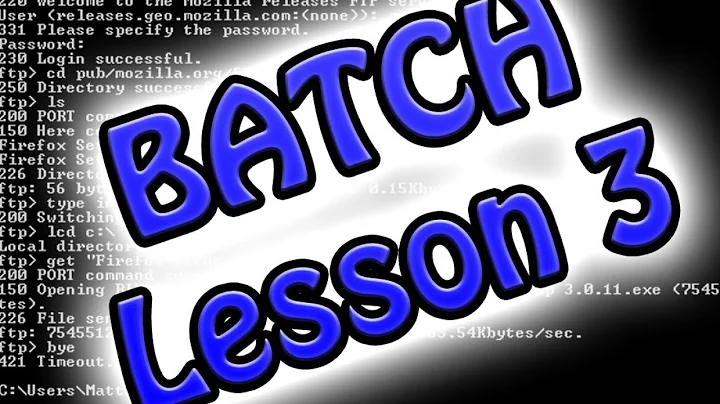 Batch Programing: Lesson 3 (Create Text Files and Extract from them)