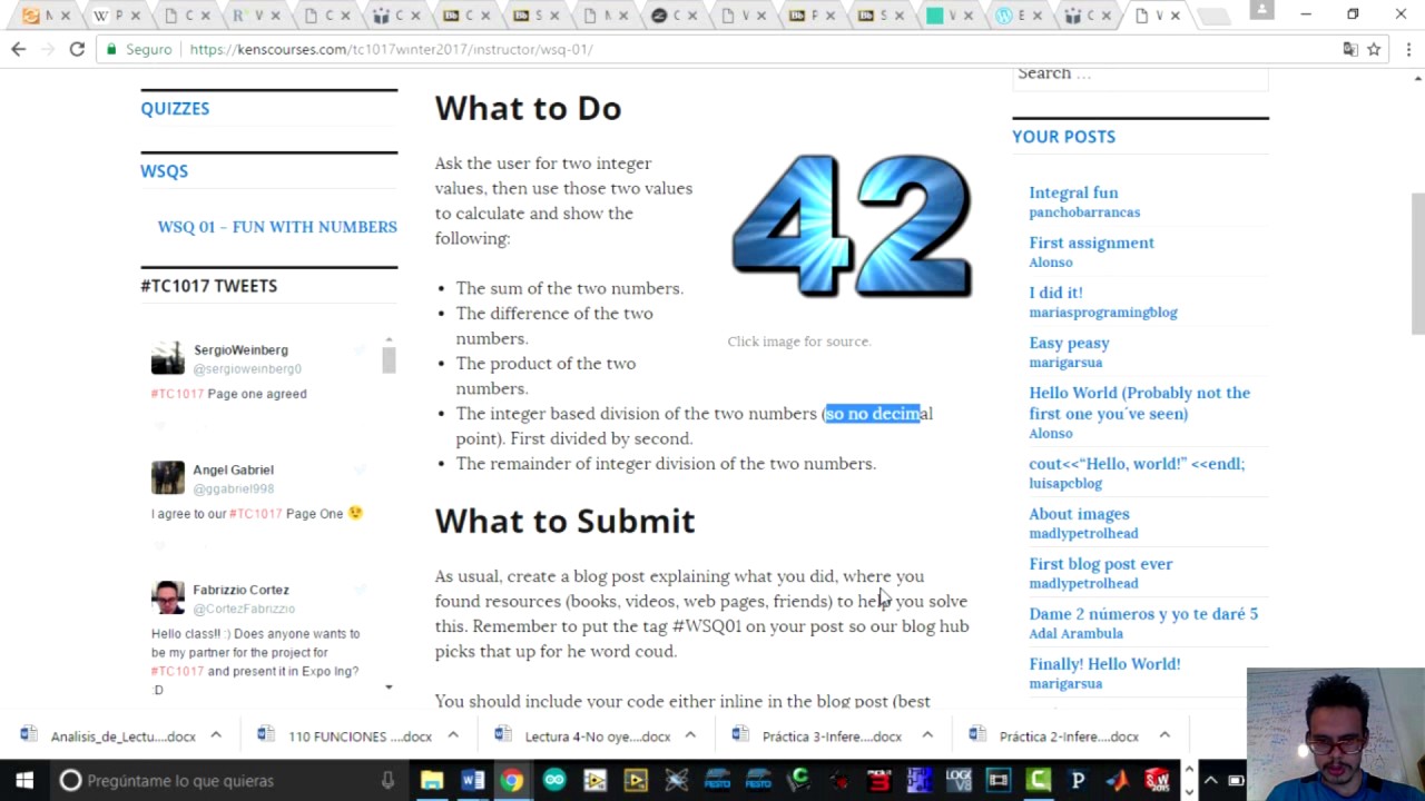 wsq1 second tutorial fun with numbers 16 01 17 youtube