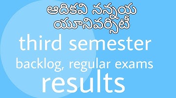 Adikavi Nannaya University UG 3rd Sem (Regular & Backlog) March 2021 End Exam Results