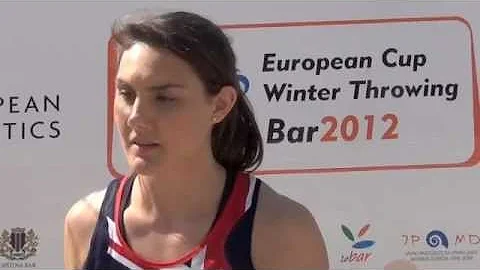Sarah Holt (GBR) after hammer throw, women group B
