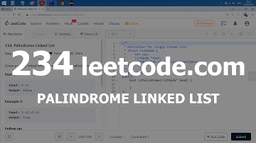 Разбор задачи 234 leetcode.com Palindrome Linked List. Решение на C++