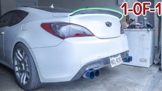 Genesis Coupe CUSTOM 1 OF 1 DUCKBILL install Duckbill Spoiler Genesis Coupe