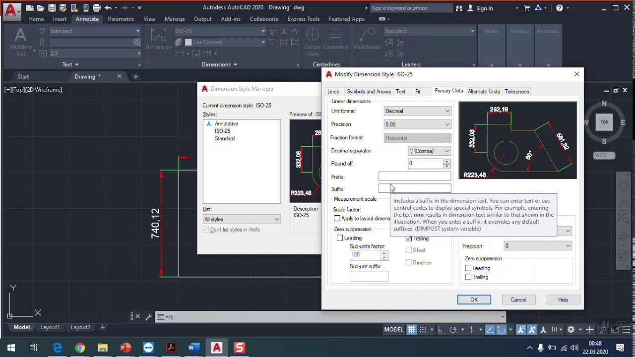 Autocad Dimension Setup (Ölçülendirme Ayarları)