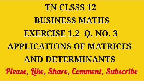 TN 12 business maths exercise 1 exercise 1.2 question number 3