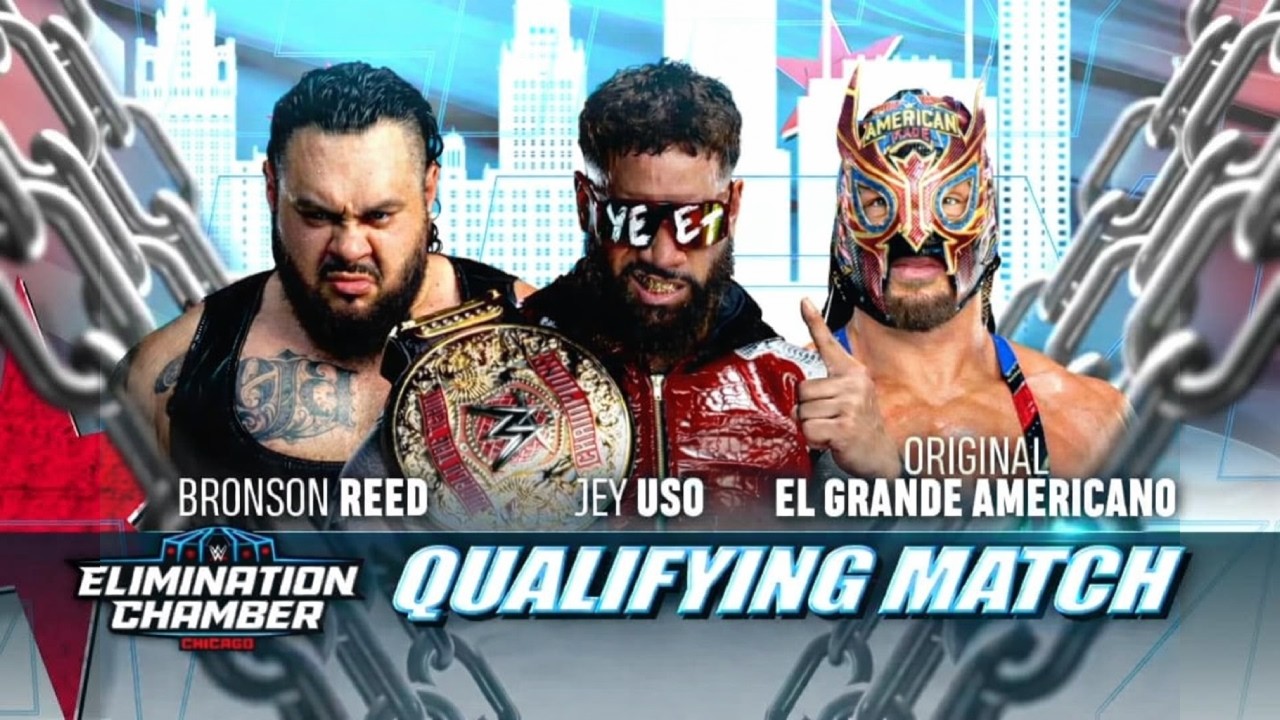 Bronson Reed vs Jey Uso vs El Grande Americano | Elimination Chamber Qualifier | WWE 2K25
