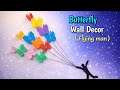 DIY Paper Butterfly Wall Art Craft | wall hanging craft