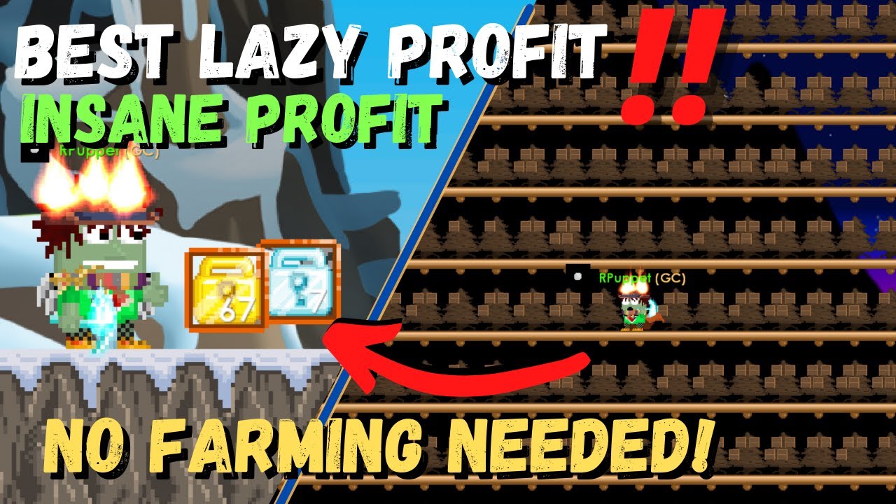 Updated DISPLAY SHELF LAZY PROFIT ‼️ [FULL GUIDE - NO FARM] 100% PROFIT - GROWTOPIA LAZY PROFIT 2021