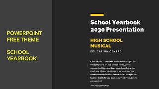 School Yearbook Animated Powerpoint Presentation Modern Template | School Presentation Template