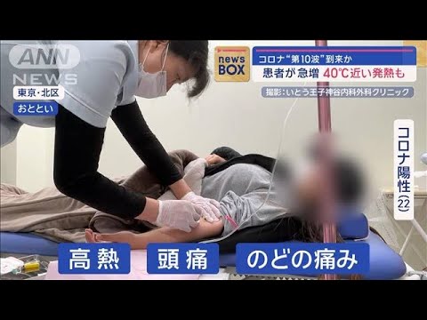 コロナ“第10波”到来か　患者が急増　40℃近い発熱も【スーパーJチャンネル】(2024年1月23日)