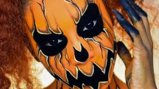Skeleton Pumpkin &amp; Butterfly Queen Halloween Makeup