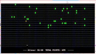 ASCII Invaders Gameplay (part 1)