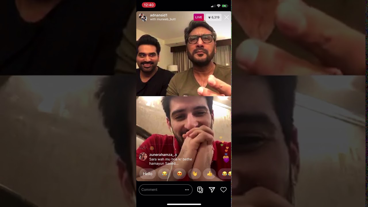 Muneeb Butt live on Instagram