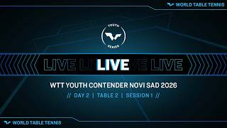 LIVE! | T2 | Day 2 | WTT Youth Contender Novi Sad 2026 | Session 1 screenshot 4