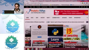 Lightning Talk - Analytics Vidhya - PyCon India 2015
