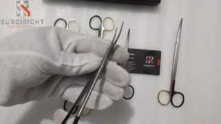 “Set of Manual Surgical Scissors – Assorted Types Stainless Steel Autoclavable Reusable Instruments”