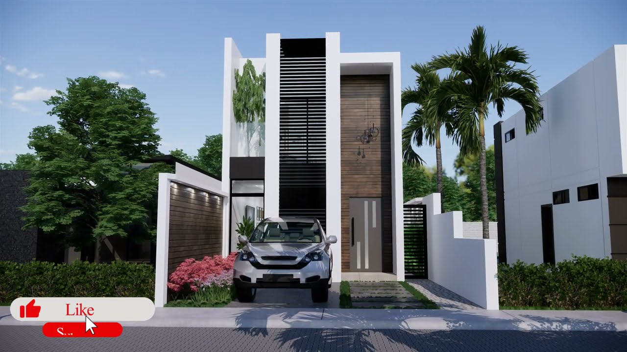 Small house design (5x15 m) Casa pequeña