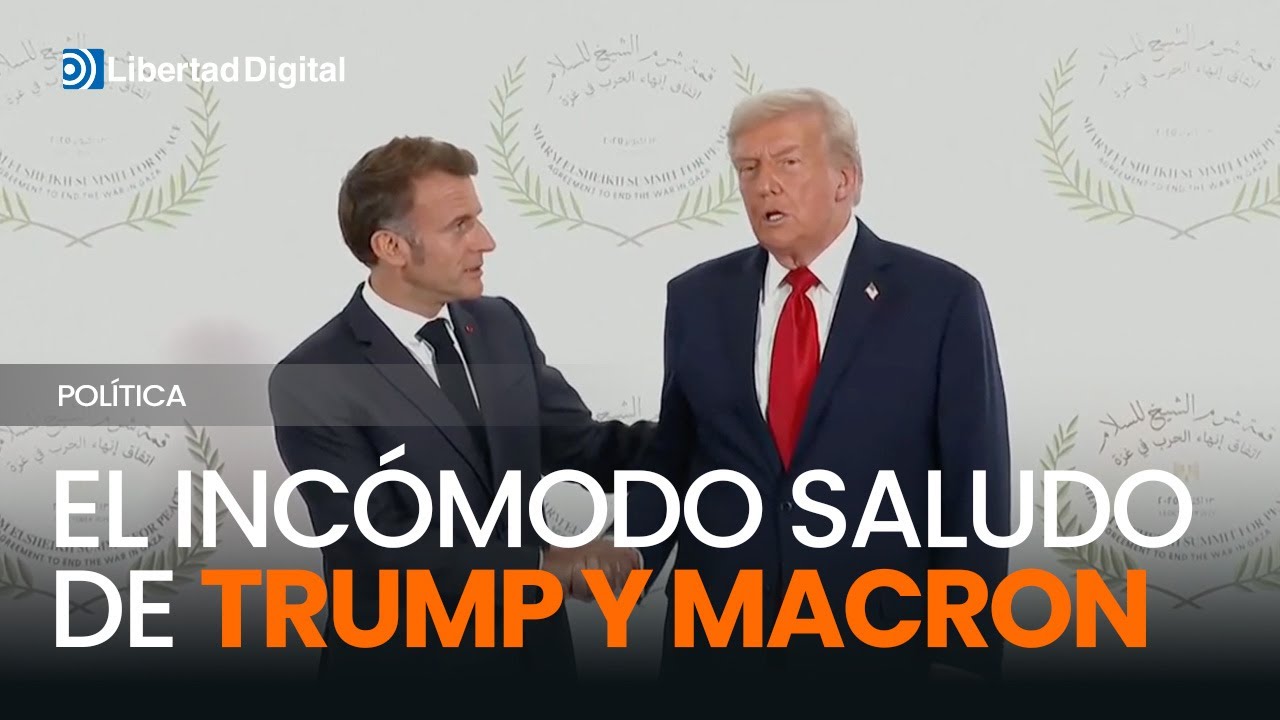 Потасовка между Трампом и Макроном во время официального приветствия