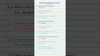 Important GK Questions and Answers in English #generalknowledgequestions #gkquestions #gk