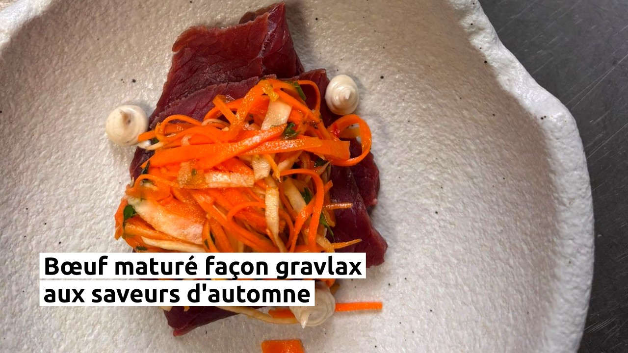Bœuf maturé façon gravlax aux saveurs d'automne