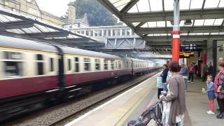 Class 55 Deltic no D9009 Alycidon passes Bingley Station 03/10/15