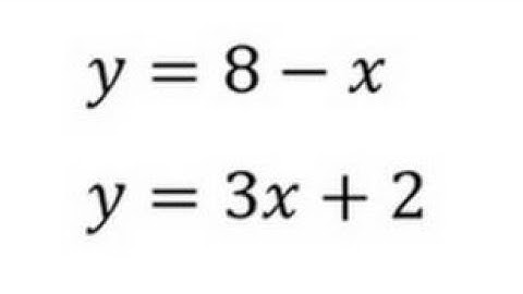 Simultaneous Equations y=