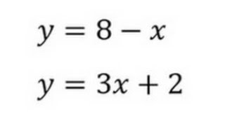 Simultaneous Equations y=