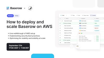 How to Deploy & Scale Baserow on AWS | Live Walkthrough + Best Practices