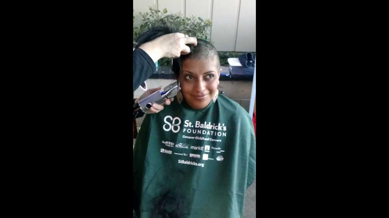 Shalini goes bald for st. Baldricks foundation.