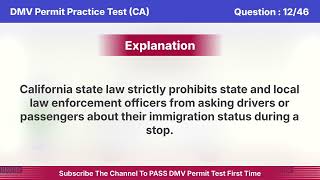 DMV Written Practice Test 2026 | 46 Real Test Questions | California DMV Permit Practice Test