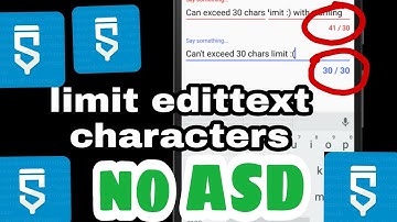 #sketchware limit edittext characters no asd #filsasketchware