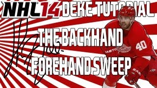 NHL 14: Advanced Deke Tutorial | Backhand Forehand Sweep ( The Zetterberg )