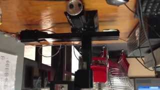 CNC mill running g-code to cut a circular pocket.