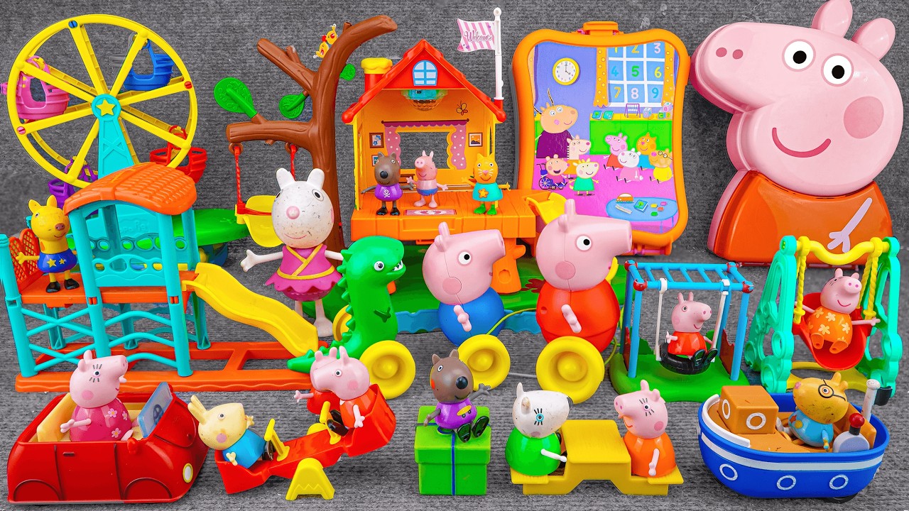 Peppa Pig ASMR | 99 Minutes Satisfying with Unboxing Cute Peppa Pig Treehouse & Playground Playset