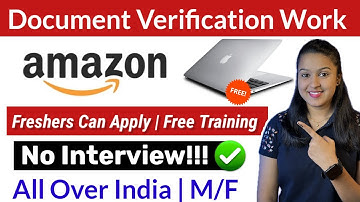 Document Verification Work | Freshers are eligible | No Exam | Free Training | Direct Selection!!!