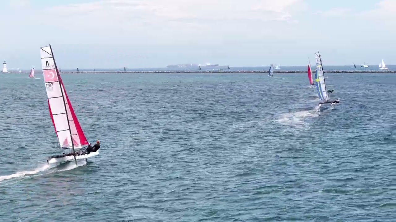 ⁣2026 SP OCR   Nacra 17   Race 11 third weather mark