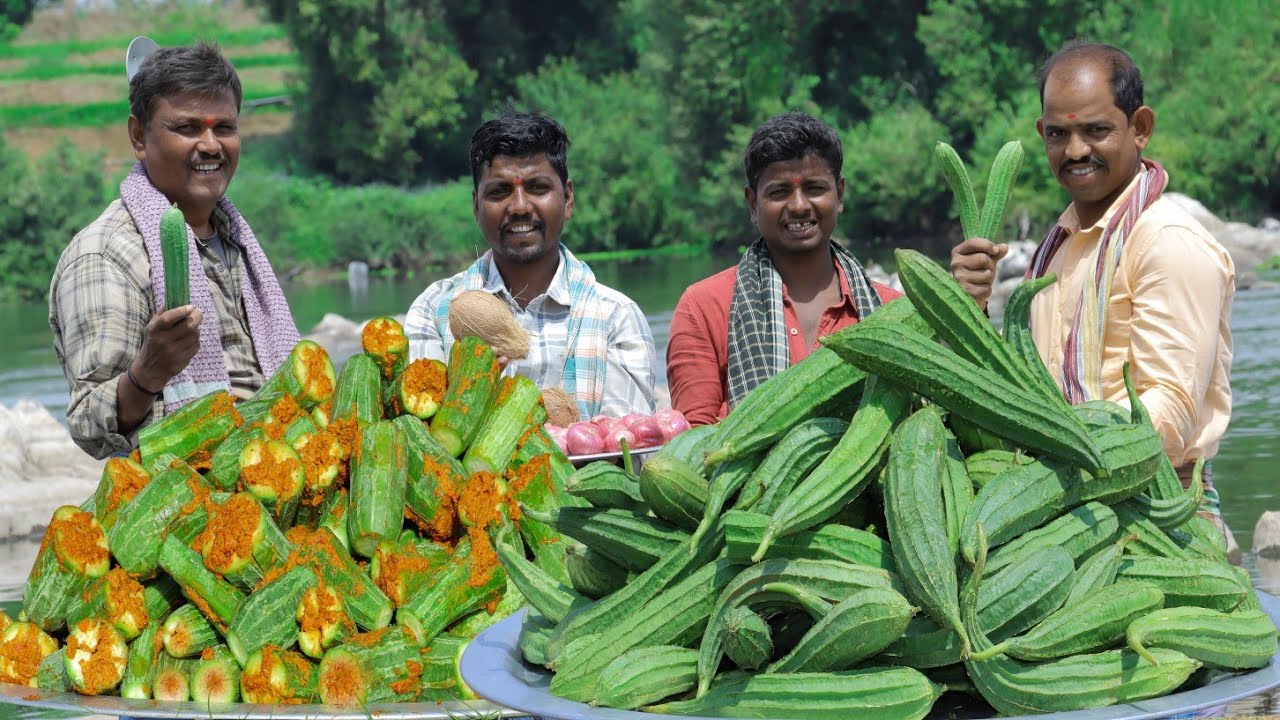 ಹೀರೆಕಾಯಿ ಮಸಾಲ ಎಣ್ಣೆಗಾಯಿ | Heerekayi masala ennegayi | Stuffed ridge gourd recipe | Kiladi cooking